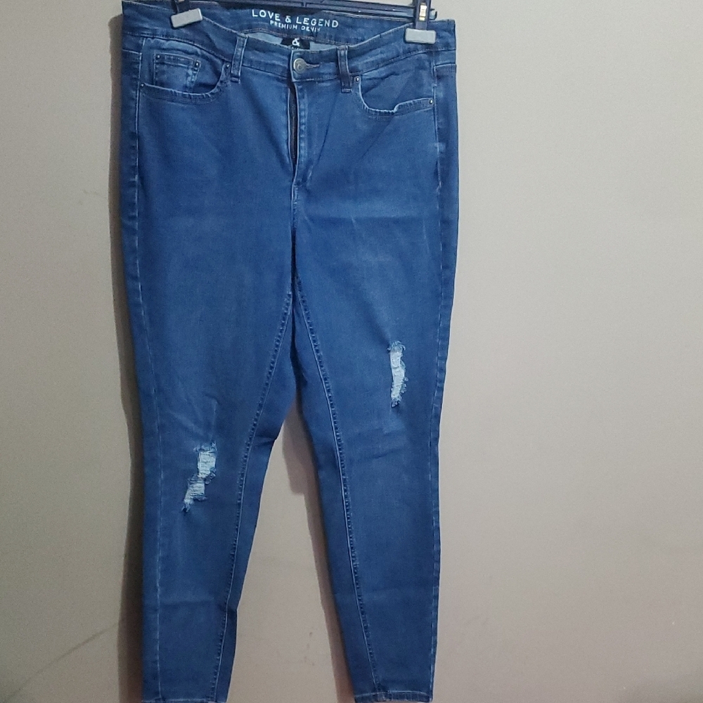 Love & Legend Women's Premium Denim Blue Jeans Size 16